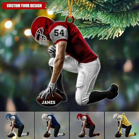 Personalized Football Uniform Ornament - American Football Ornament Gift LL25