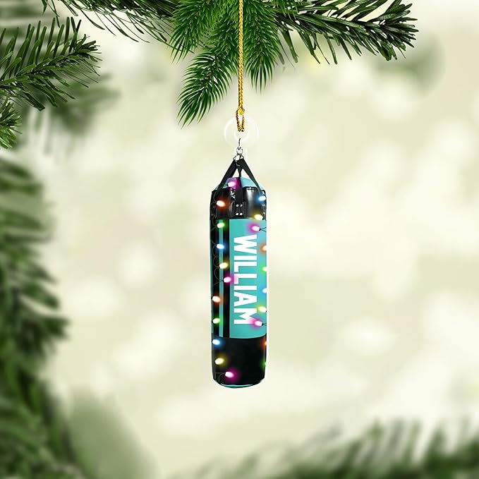 Custom Boxing Gloves Christmas Ornament - Personalized Boxing Ornament Gift LL19