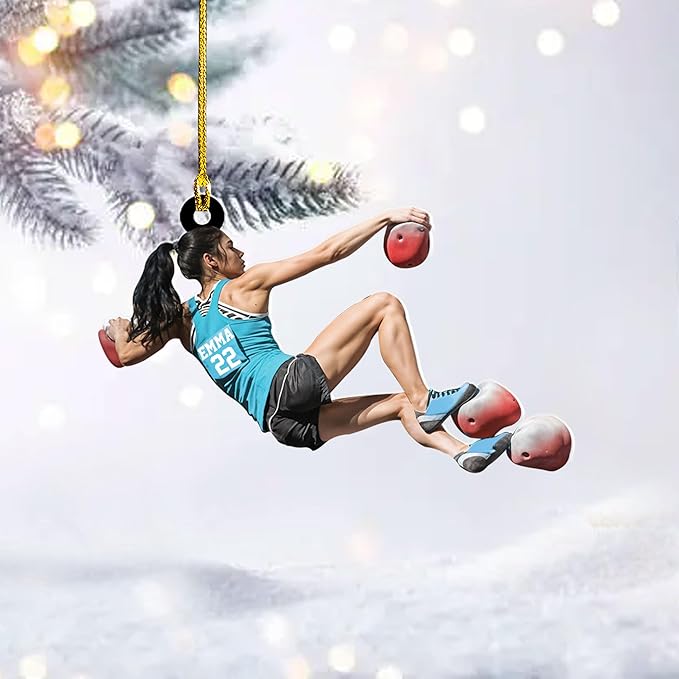 Personalized Rock Climber Christmas Gift for Mountaineers - Climbing Ornament LL15