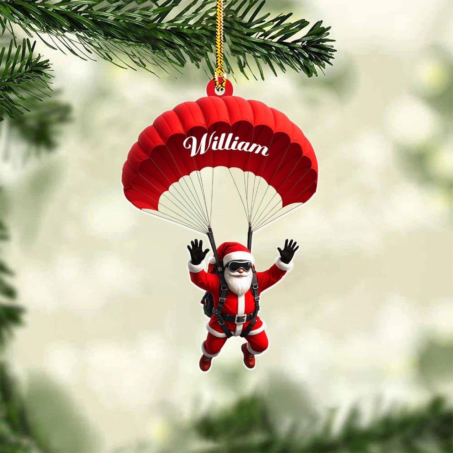 Custom Skydiving Christmas Ornament – Skydiver Xmas Decor O6
