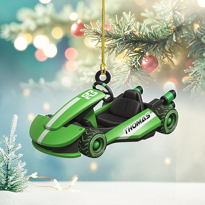 Personalized Go Kart Christmas Ornament N07