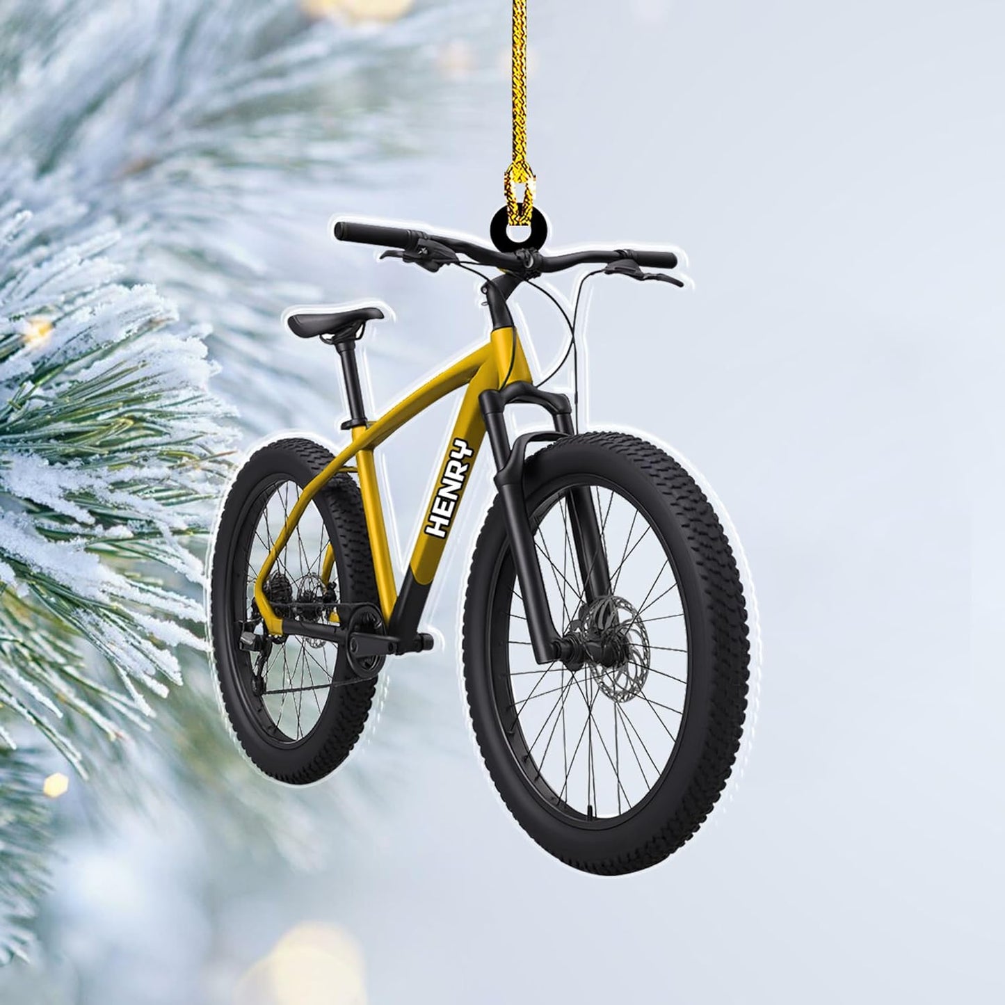 Custom Name Cycling Acrylic Ornament – Personalized Bike Gift, Christmas Tree Keepsake for Cycling Enthusiasts TC31