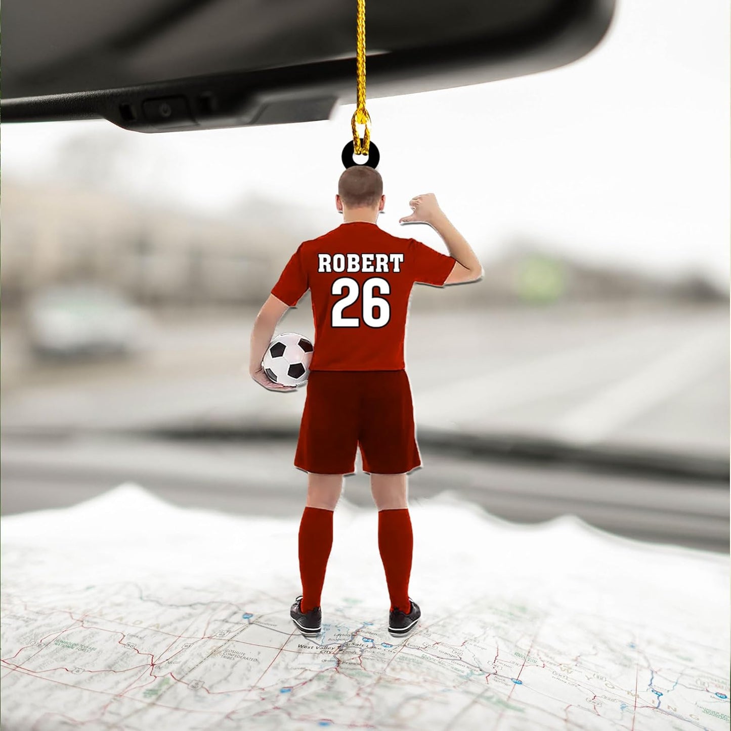 Personalized Soccer Player Christmas Ornament - Xmas Gift for Soccer Lovers, Men and Women C16