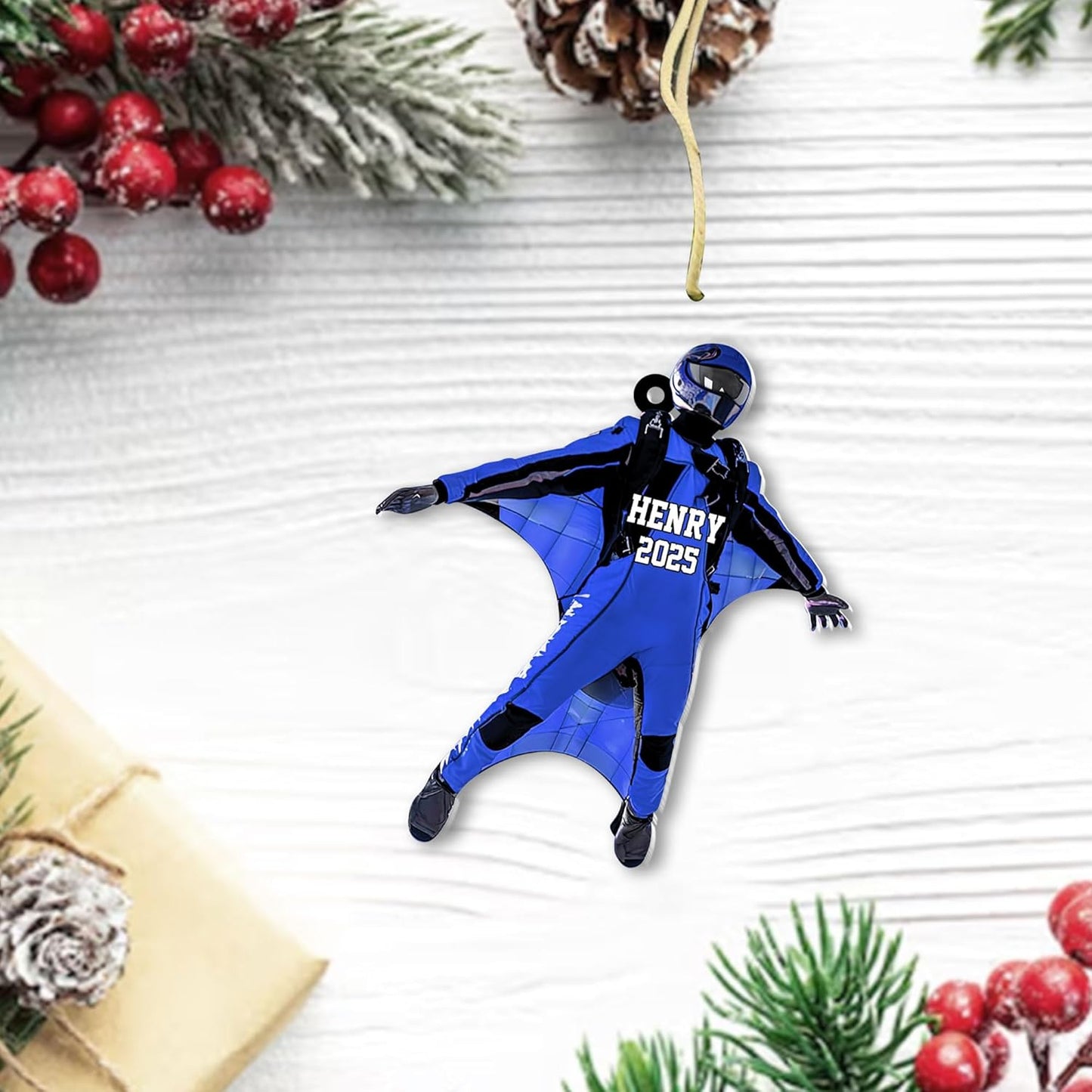 Custom Skydiving Christmas Ornament – Skydiver Xmas Decor O17