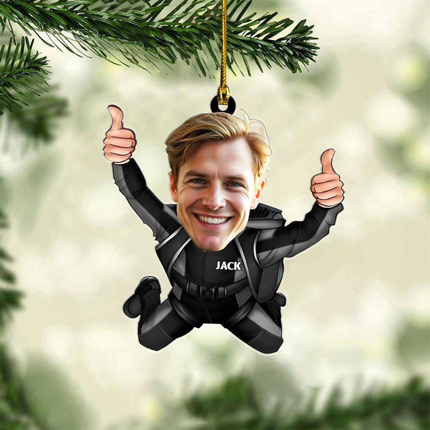 Custom Skydiving Christmas Ornament – Skydiver Xmas Decor O10