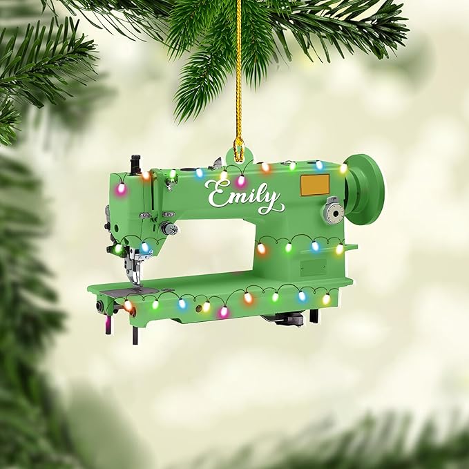 Custom Sewing Machine Ornament - Christmas Ornament Gift for Sewing Lovers LL35