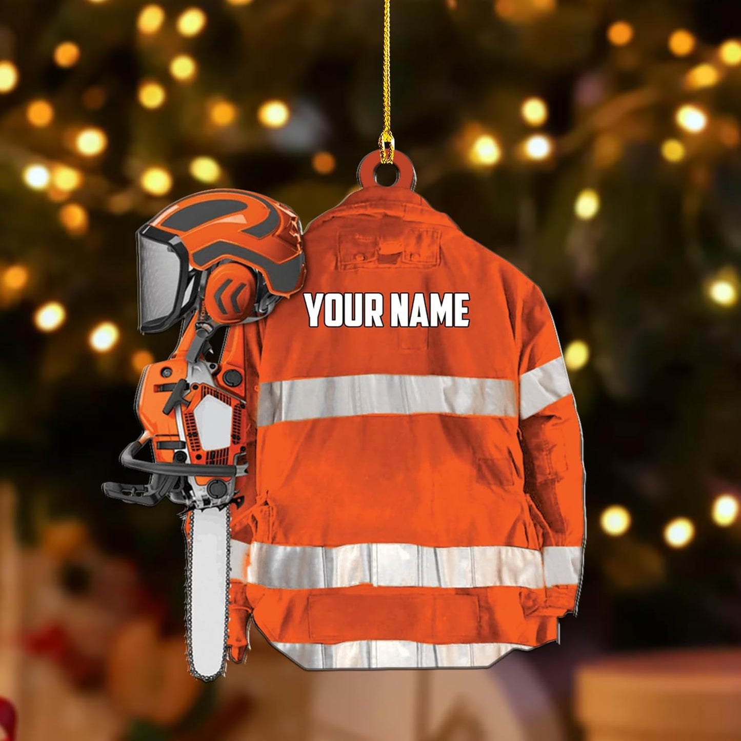 Personalized Carpenter Ornament – Woodworking Lumberjack Gift Ornament Style 897