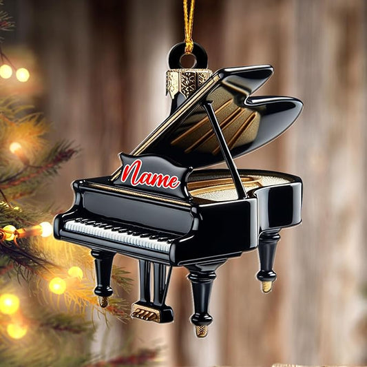 Customized Piano Ornament - Music Instrument Christmas Gift for Piano Lovers LL50
