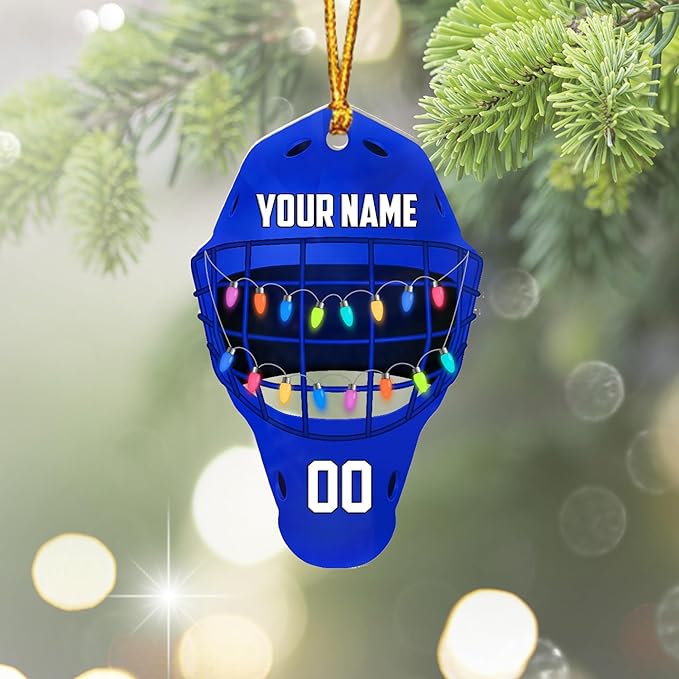 Custom Ice Hockey Christmas Ornament N55