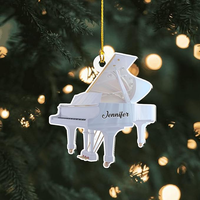 Customized Piano Ornament - Music Instrument Christmas Gift for Piano Lovers LL35
