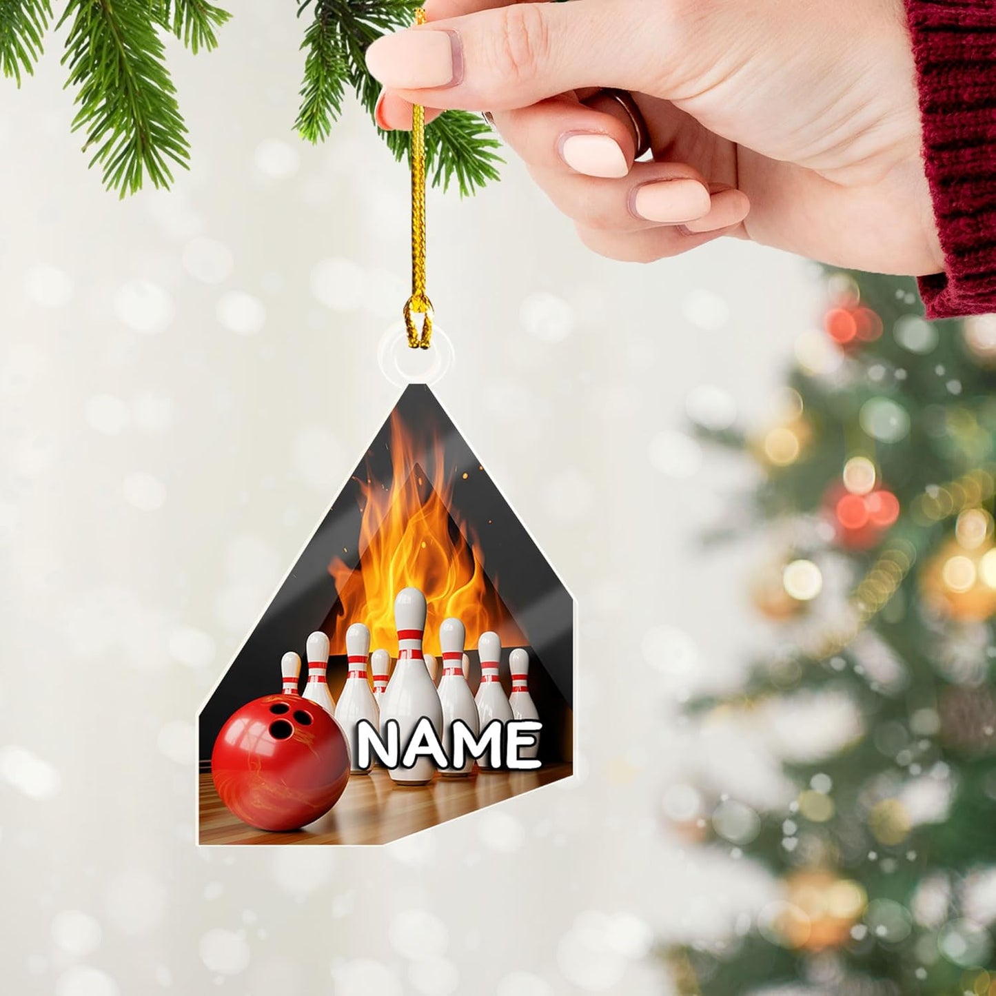 Custom Bowling Tools Ornament - Bowling Ornament Bowl 3