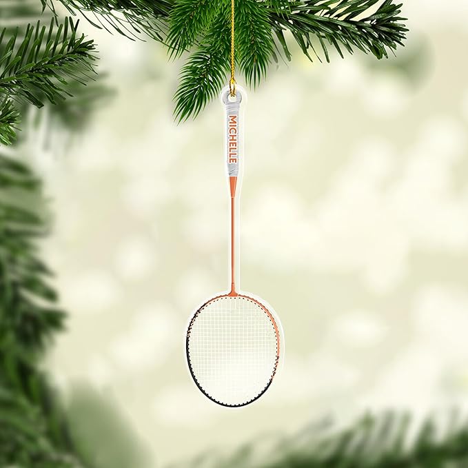 Custom Christmas Gift for Badminton Players, Sports Lovers Badminton Ornament LL22