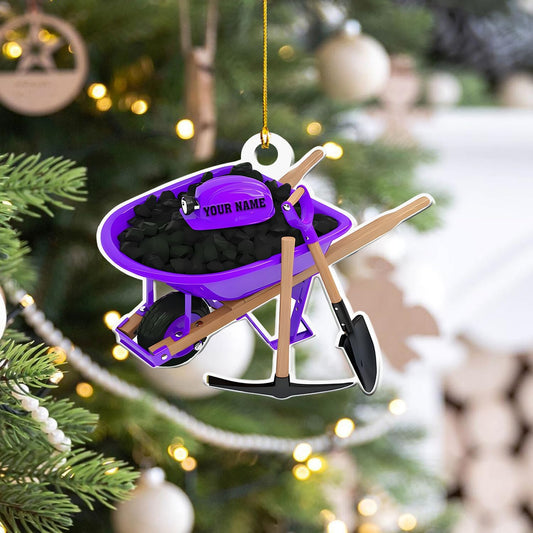 Custom Coal Miner Christmas Ornament – Personalized Name Decor Cmn1