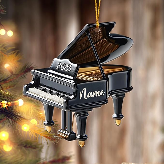 Customized Piano Ornament - Music Instrument Christmas Gift for Piano Lovers LL47