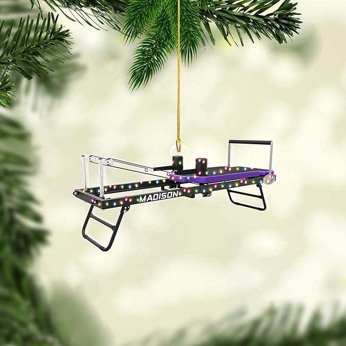 Personalized Pilates Christmas Ornament - Custom Pilates Gift for Women LL14