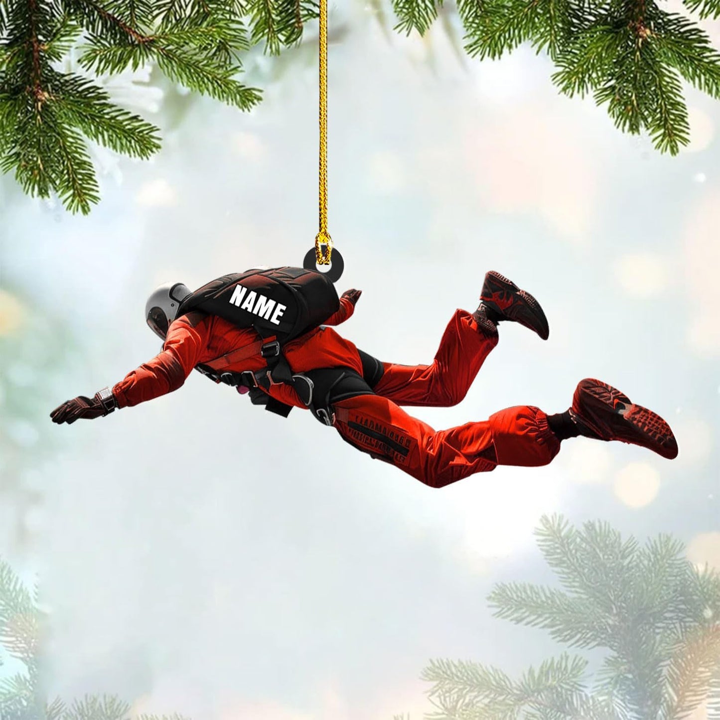 Custom Skydiving Christmas Ornament – Skydiver Xmas Decor O24