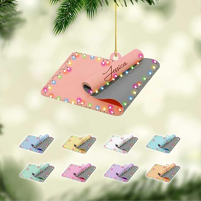 Personalized Pilates Christmas Ornament - Custom Pilates Gift for Women LL4