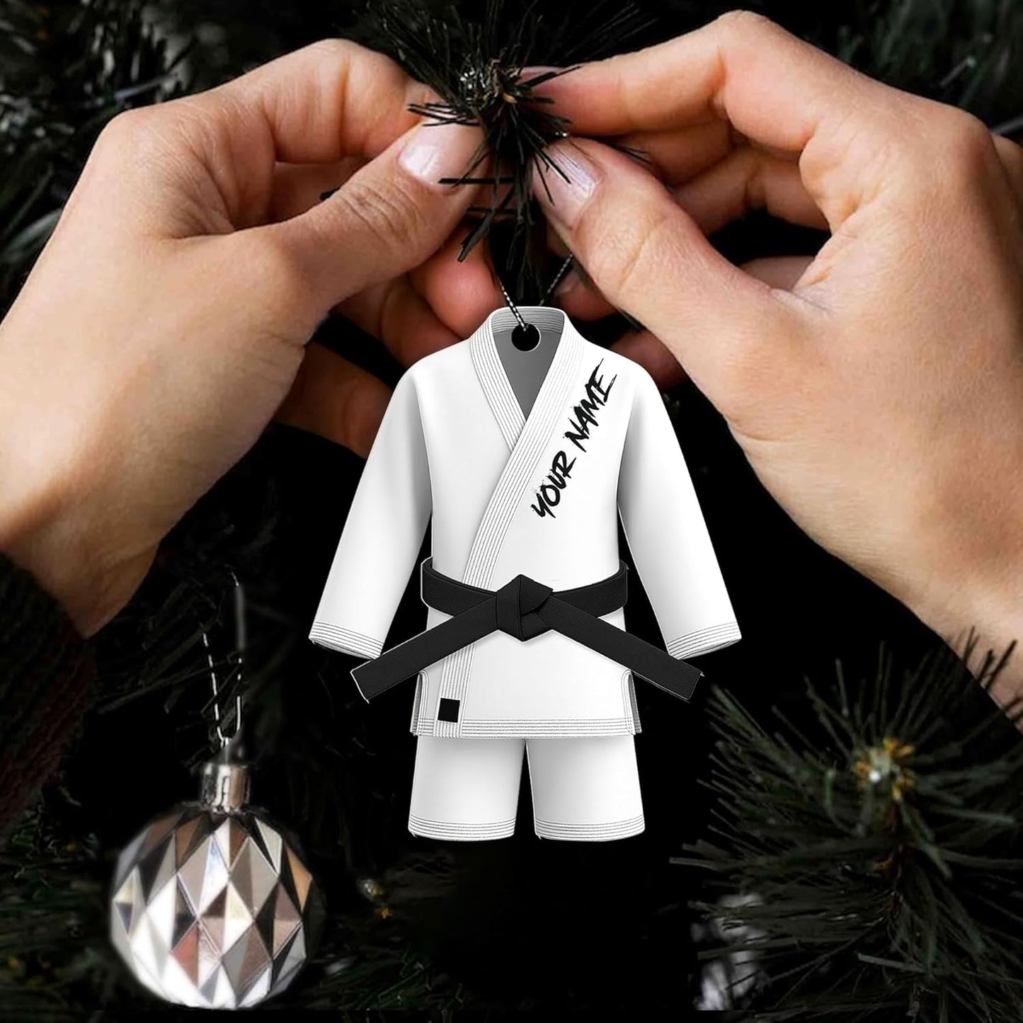 Custom Karate Christmas Ornament – Taekwondo & Jiu Jitsu Gift Krt24