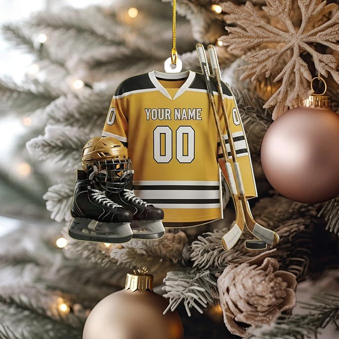 Personalized ice Hockey Ornament N27