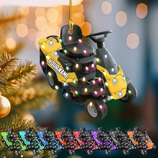 Personalized Lawn Mower Acrylic Ornament – Custom Christmas Gift for Gardeners TG56