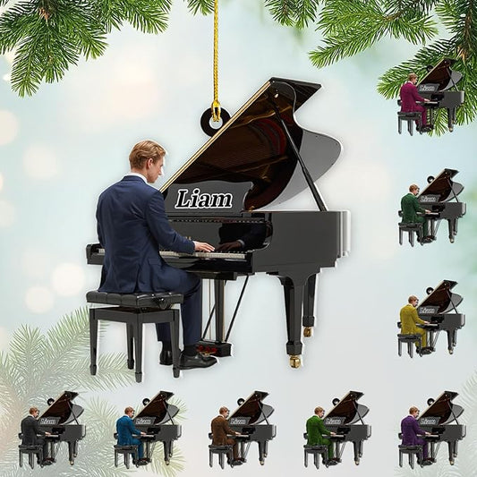 Custom Music Instrument Christmas Gift - Piano Ornament for Piano Lovers LL13