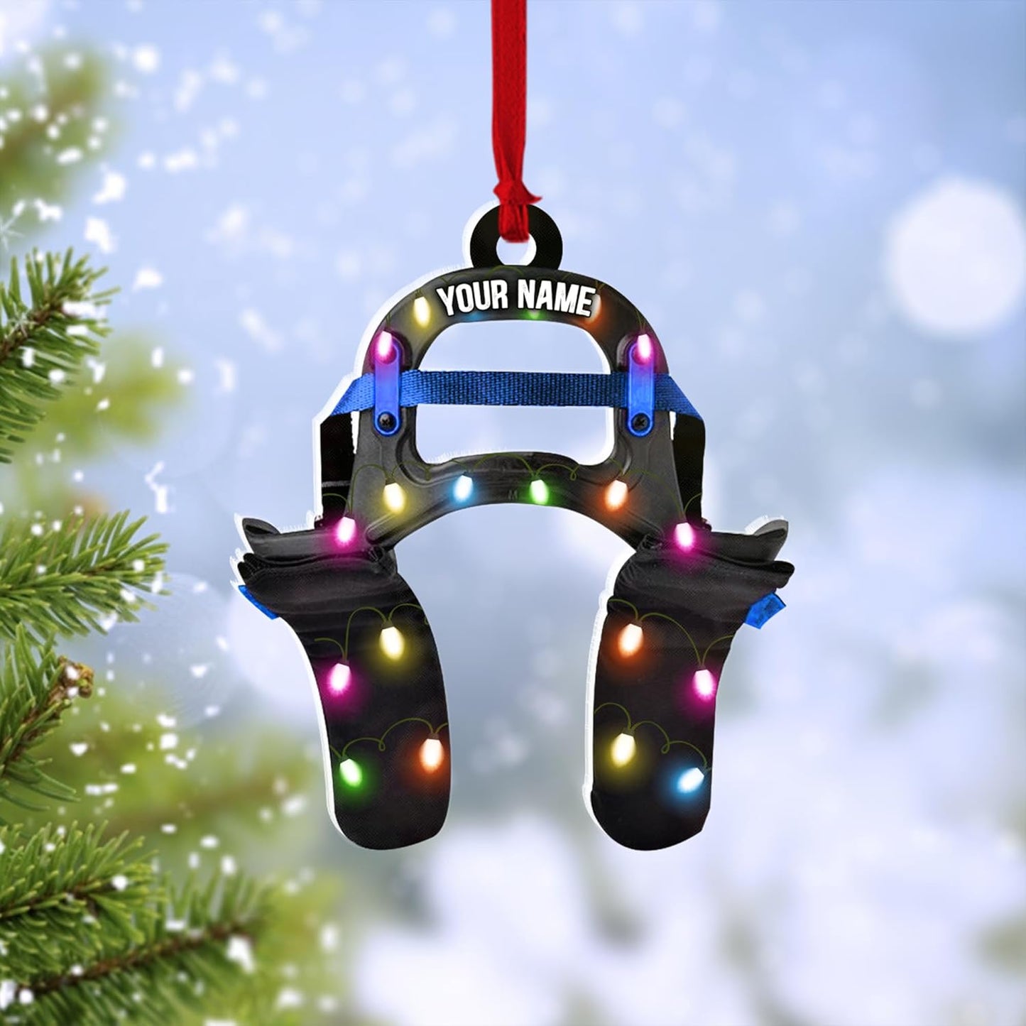 Personalized Racecar Ornament – Custom Acrylic Hot Rod Engine Design, Automotive Christmas Keepsake TDR12