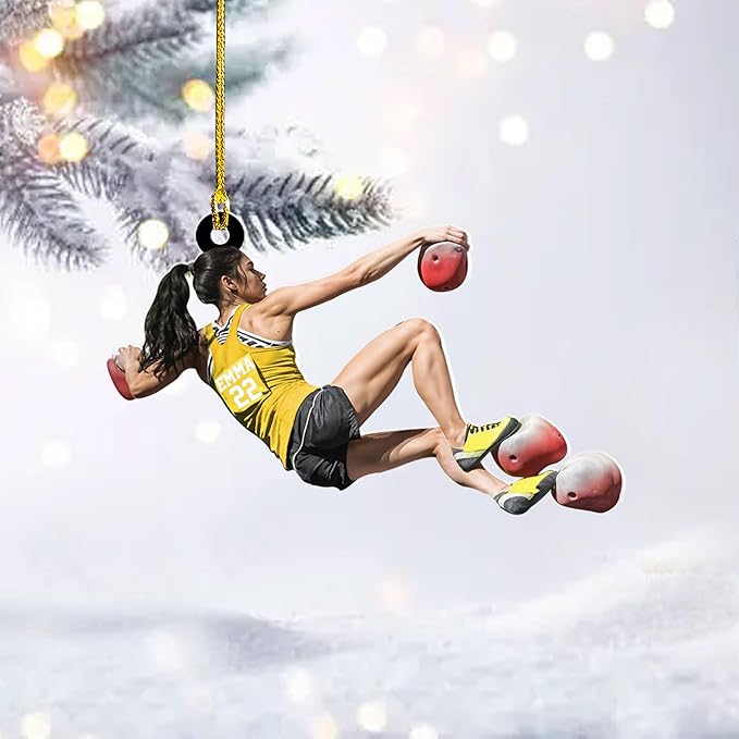 Personalized Rock Climber Christmas Gift for Mountaineers - Climbing Ornament LL15