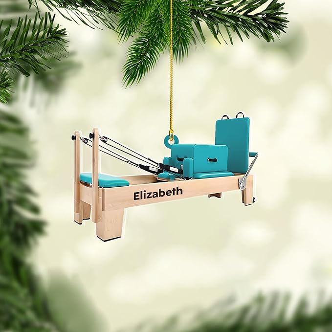 Personalized Pilates Christmas Ornament - Custom Pilates Gift for Women