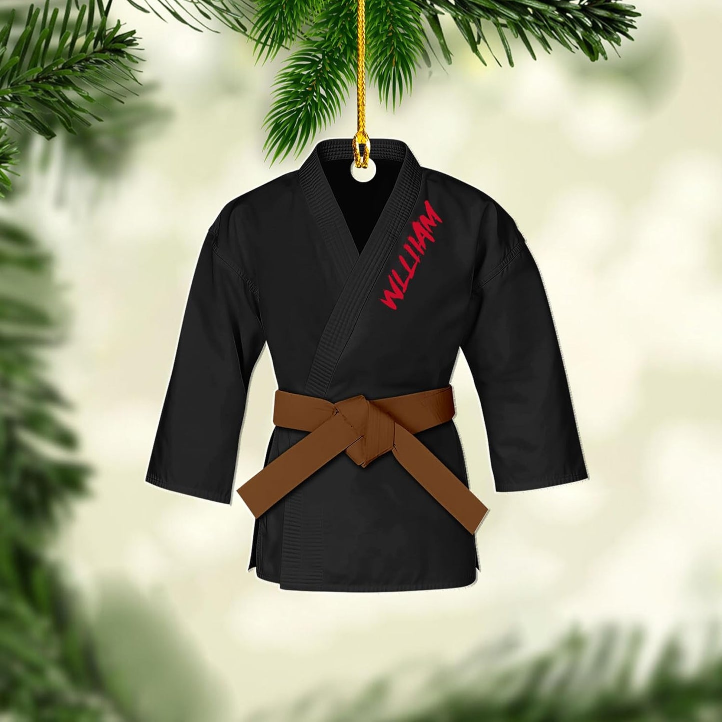 Custom Karate Christmas Ornament – Taekwondo & Jiu Jitsu Gift Krt32