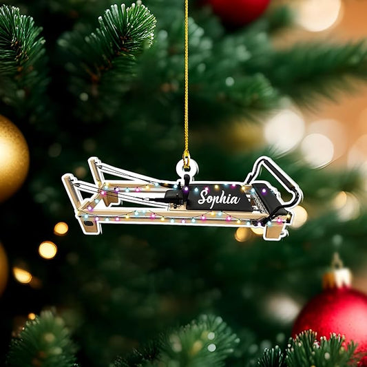 Personalized Pilates Christmas Ornament - Custom Pilates Gift for Women LL11