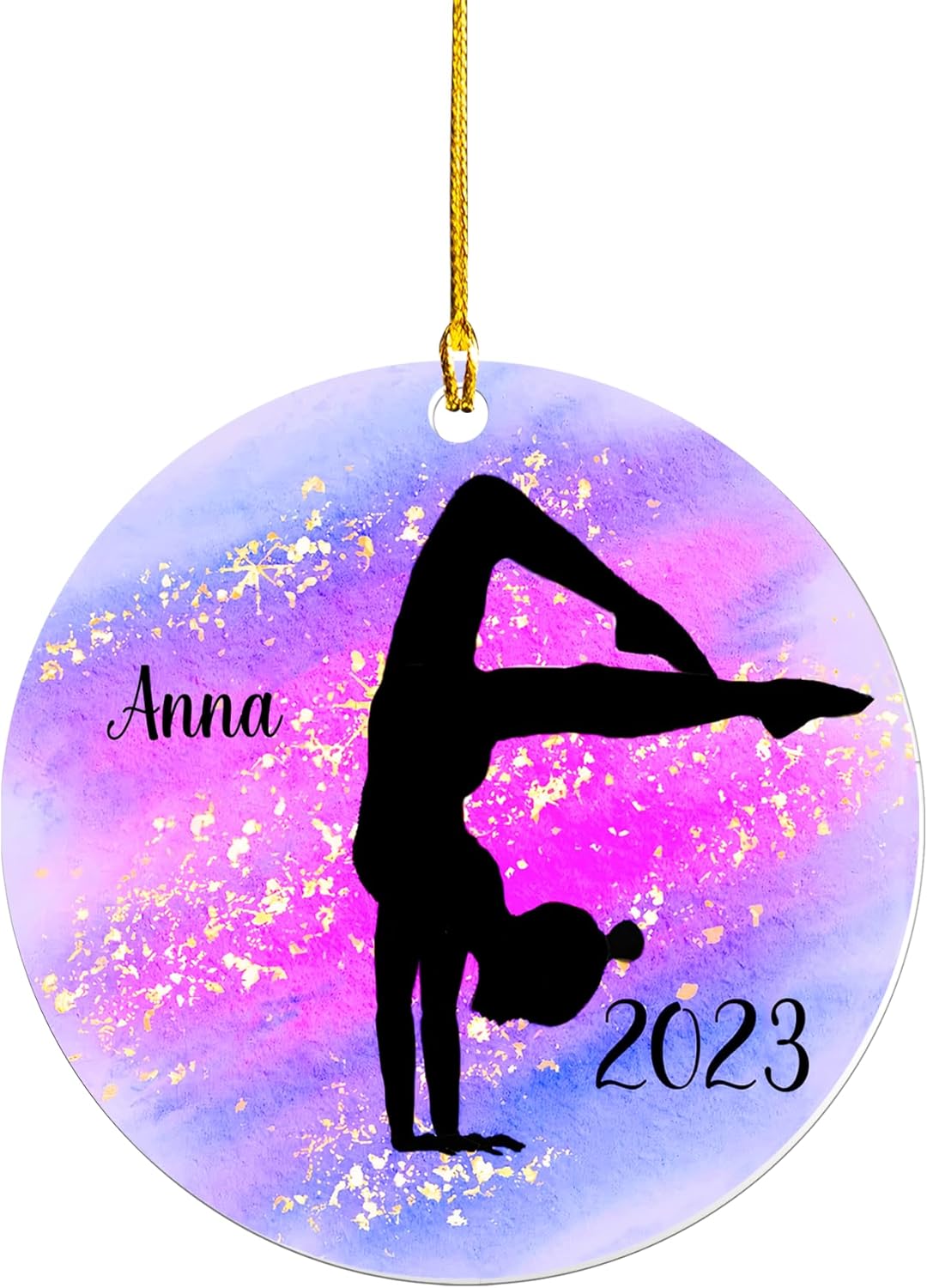 Personalized Name Gymnastics Ornament 2025, Girl Gymnast Ornaments  for Xmas C13