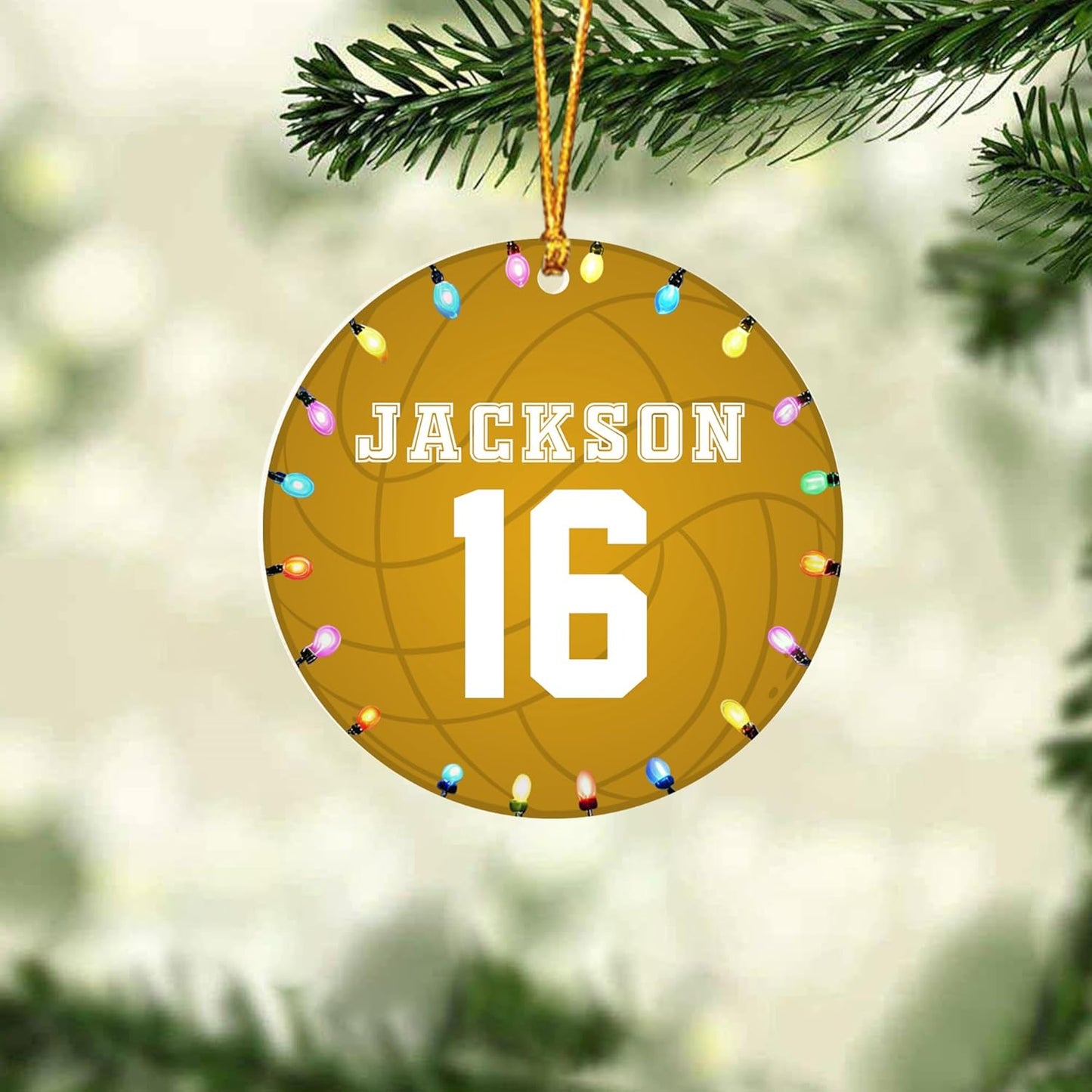 Custom Name Water Polo Christmas Ornament – Personalized Name And Number Water Polo Ornament, Sport Holiday Tree Decoration TW11