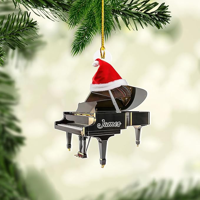 Customized Piano Ornament - Music Instrument Christmas Gift for Piano Lovers LL39