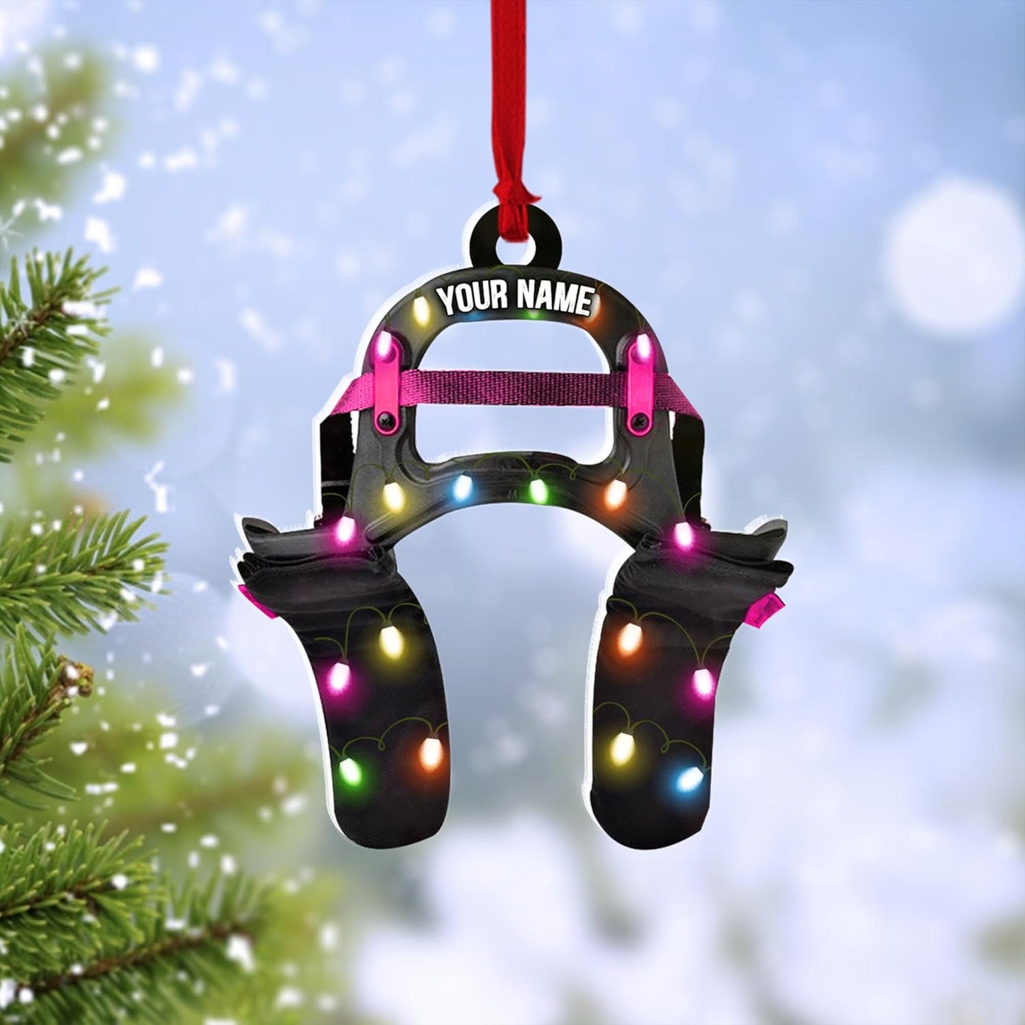 Personalized Racecar Ornament – Custom Acrylic Hot Rod Engine Design, Automotive Christmas Keepsake TDR12