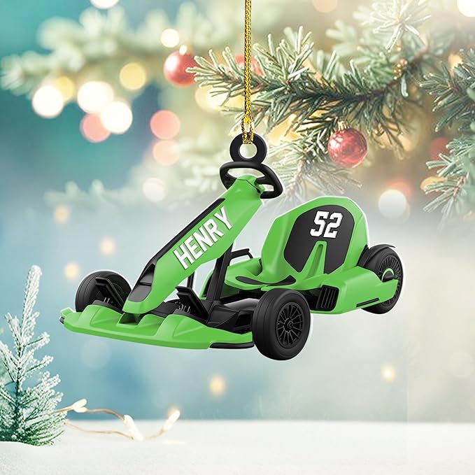 Personalized Go Kart Christmas Ornament N05