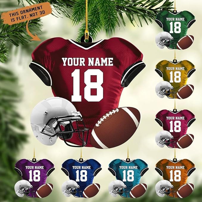 Personalized Sports Gift - Customize American Football Ornament LL4