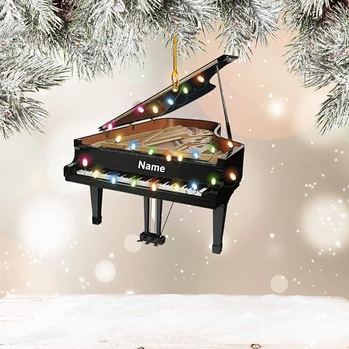 Custom Music Instrument Christmas Gift - Piano Ornament for Piano Lovers LL18