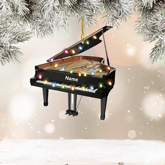 Custom Music Instrument Christmas Gift - Piano Ornament for Piano Lovers LL18