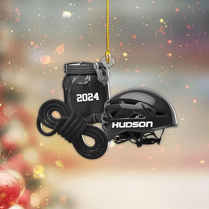 Custom Climbing Ornament - Custom Rock Climber Christmas Gift for Mountaineers LL7