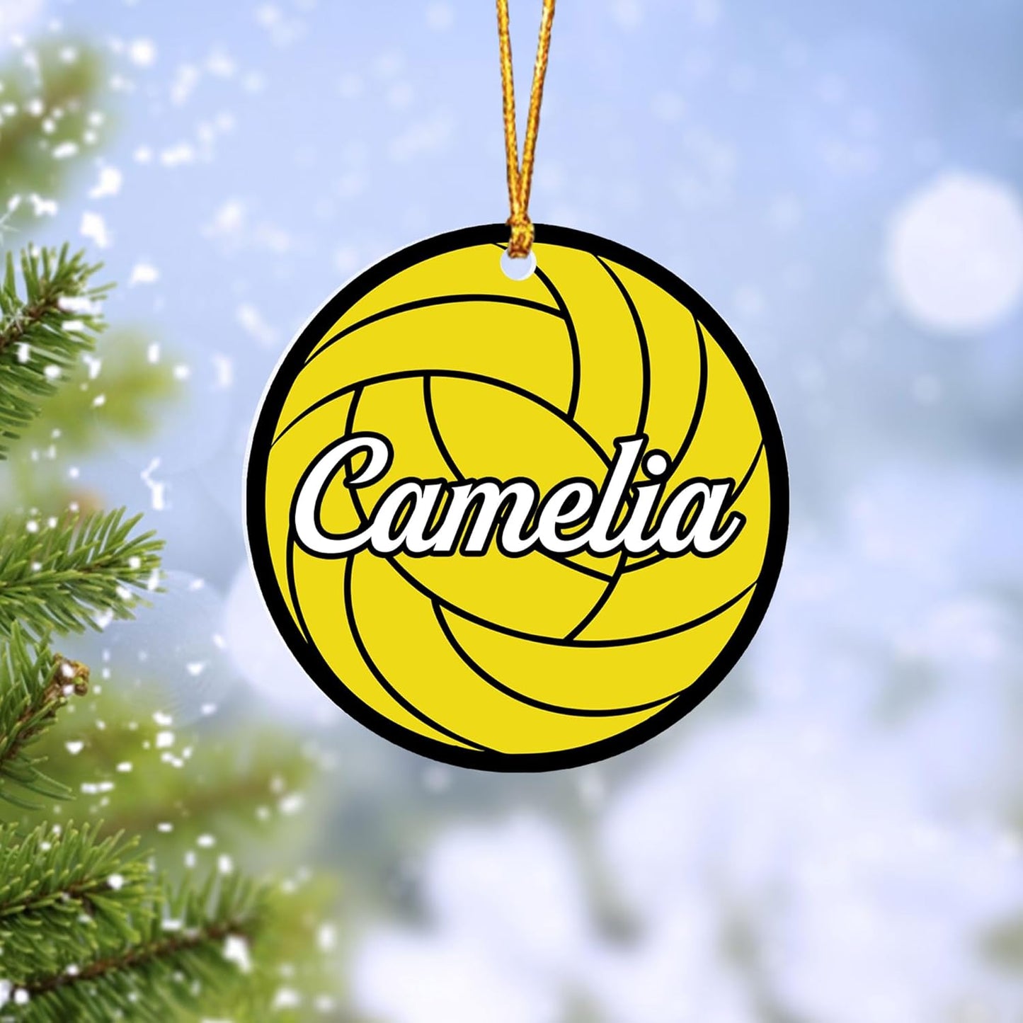 Custom Name Water Polo Christmas Ornament – Personalized Name And Number Water Polo Ornament, Sport Holiday Tree Decoration TW12