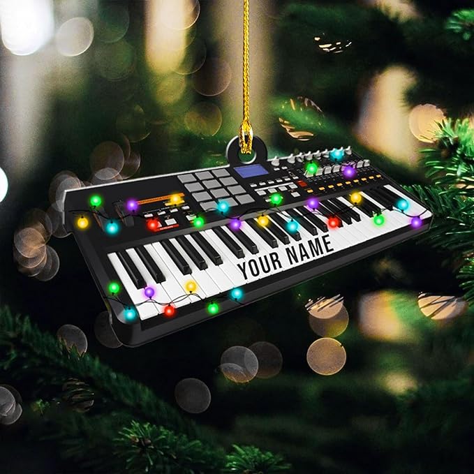 Personalized Music Instrument Christmas Gift - Piano Ornament for Piano Lovers LL24
