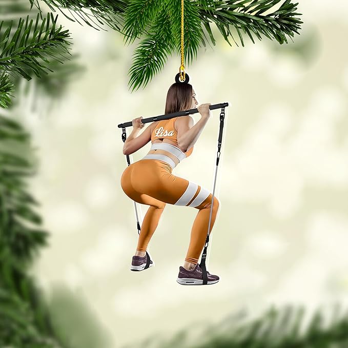 Customized Pilates Christmas Ornament - Pilates Gift for Women, Ornament Gift LL28