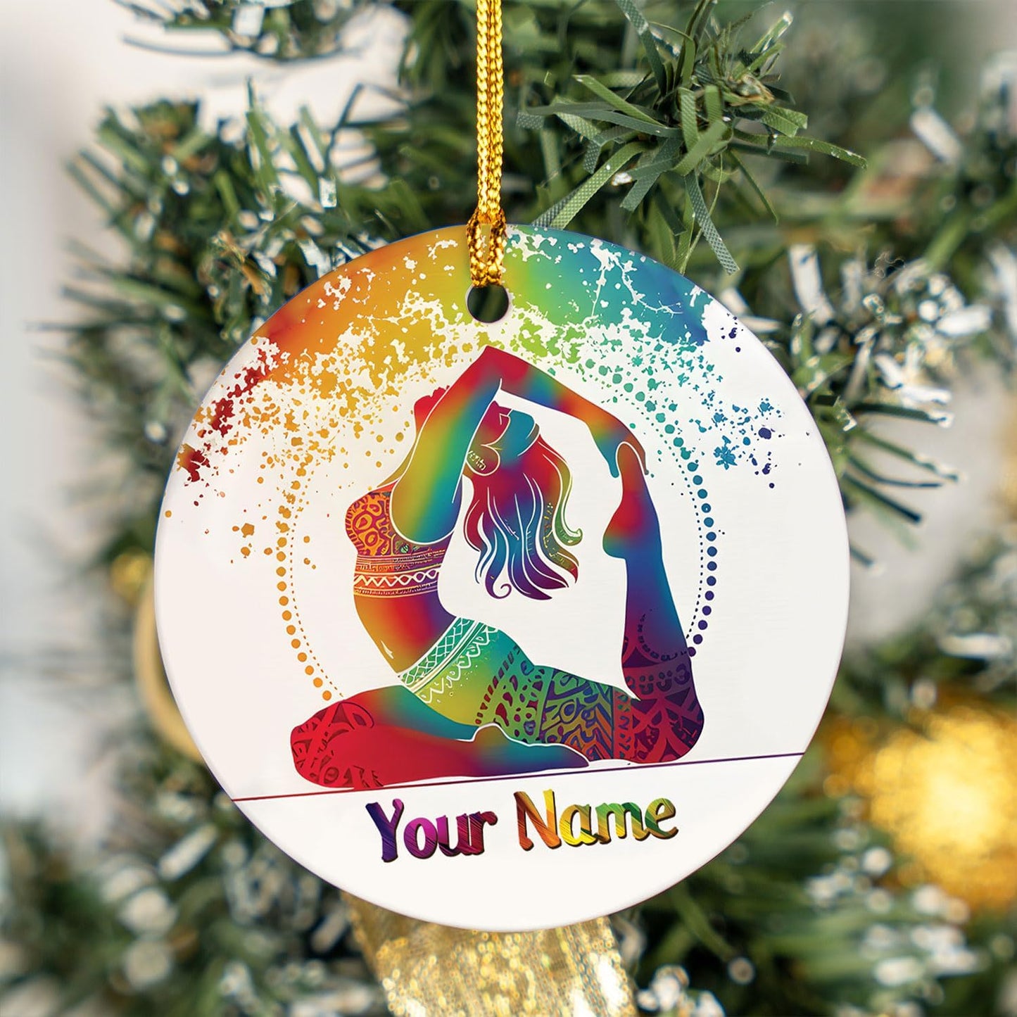 Personalized Name Gymnastics Ornament 2025, Girl Gymnast Ornaments  for Xmas C17