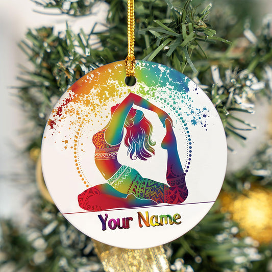 Personalized Name Gymnastics Ornament 2025, Girl Gymnast Ornaments  for Xmas C17