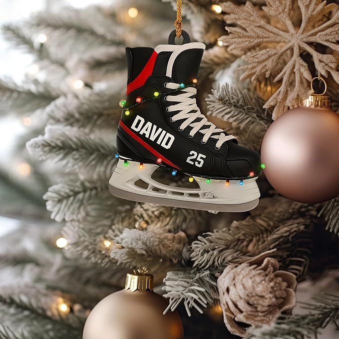 Personalized ice Hockey Ornament N20
