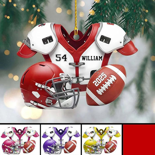 Personalized Football Uniform Ornament - American Football Ornament Gift LL18