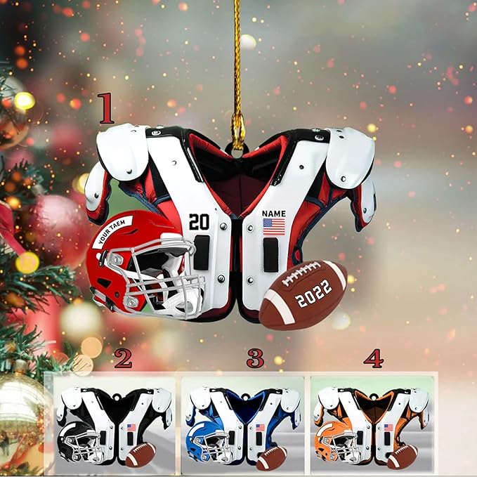 Personalized Football Uniform Ornament - American Football Ornament Gift LL17