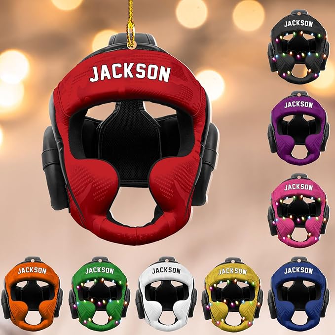 Personalized Boxing Gloves Christmas Ornament - Boxing Ornament Gift LL3