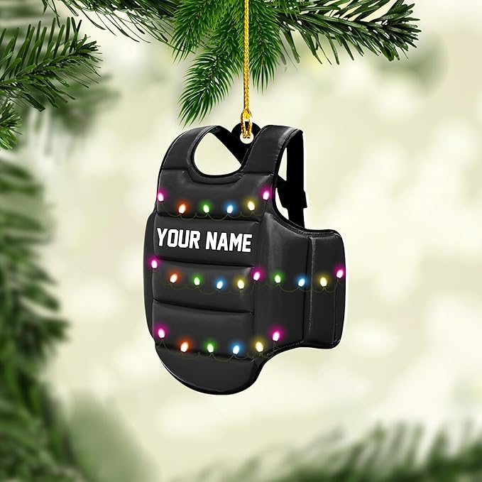 Personalized Boxing Gloves Christmas Ornament - Boxing Ornament Gift LL5
