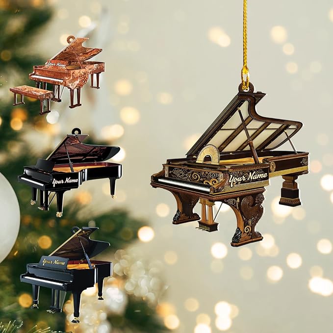 Custom Music Instrument Christmas Gift - Piano Ornament for Piano Lovers LL10